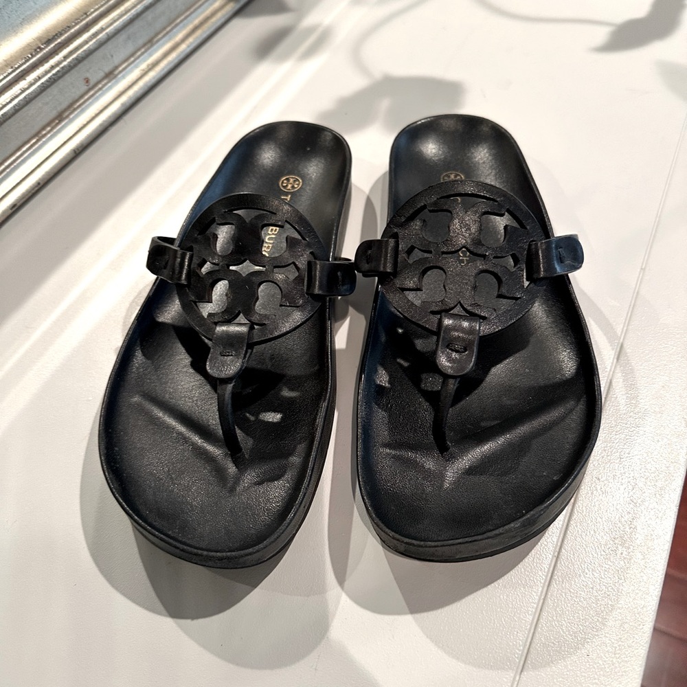 tory burch miller cloud black leather 9